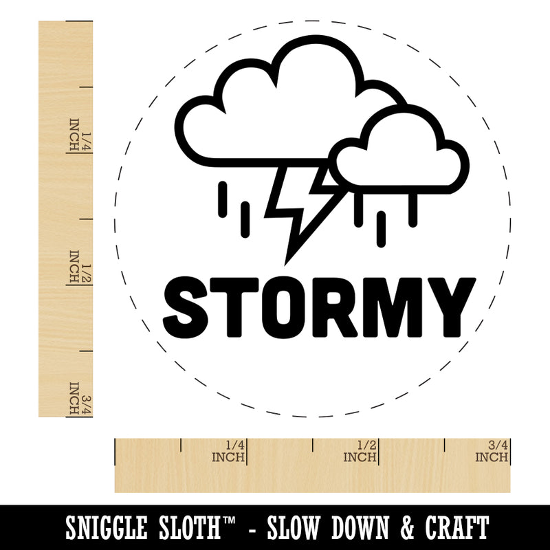 Stormy Storm Weather Day Planner Rubber Stamp for Stamping Crafting Planners