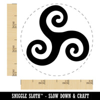 Triskele Triskelion Triple Spiral Celtic Symbol Rubber Stamp for Stamping Crafting Planners