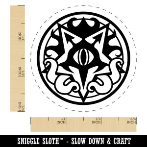 Warlock Pentagram with Tentacles and Eye Rubber Stamp for Stamping Crafting Planners