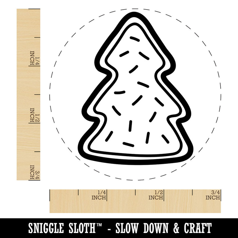 Christmas Tree Sprinkle Cookie Rubber Stamp for Stamping Crafting Planners
