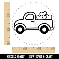 Cute Truck with Hearts Rubber Stamp for Stamping Crafting Planners