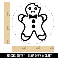 Gingerbread Man Sad Eaten Cookie Christmas Rubber Stamp for Stamping Crafting Planners