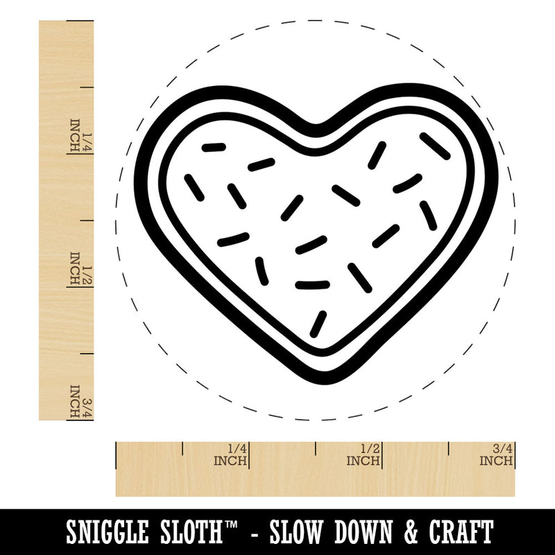 Heart Sprinkle Cookie Rubber Stamp for Stamping Crafting Planners