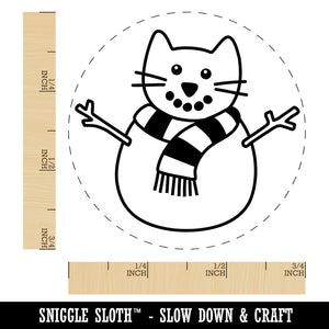 Snowman Cat Christmas Rubber Stamp for Stamping Crafting Planners