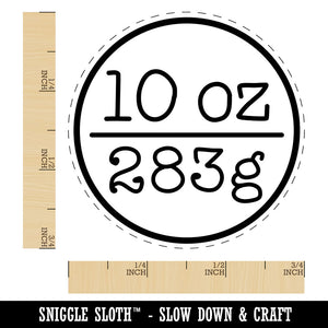 10 oz 283g Ounce Grams Weight Label Rubber Stamp for Stamping Crafting Planners