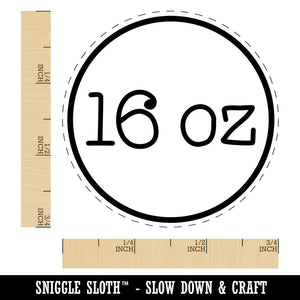 16 oz Ounce Weight Label Rubber Stamp for Stamping Crafting Planners