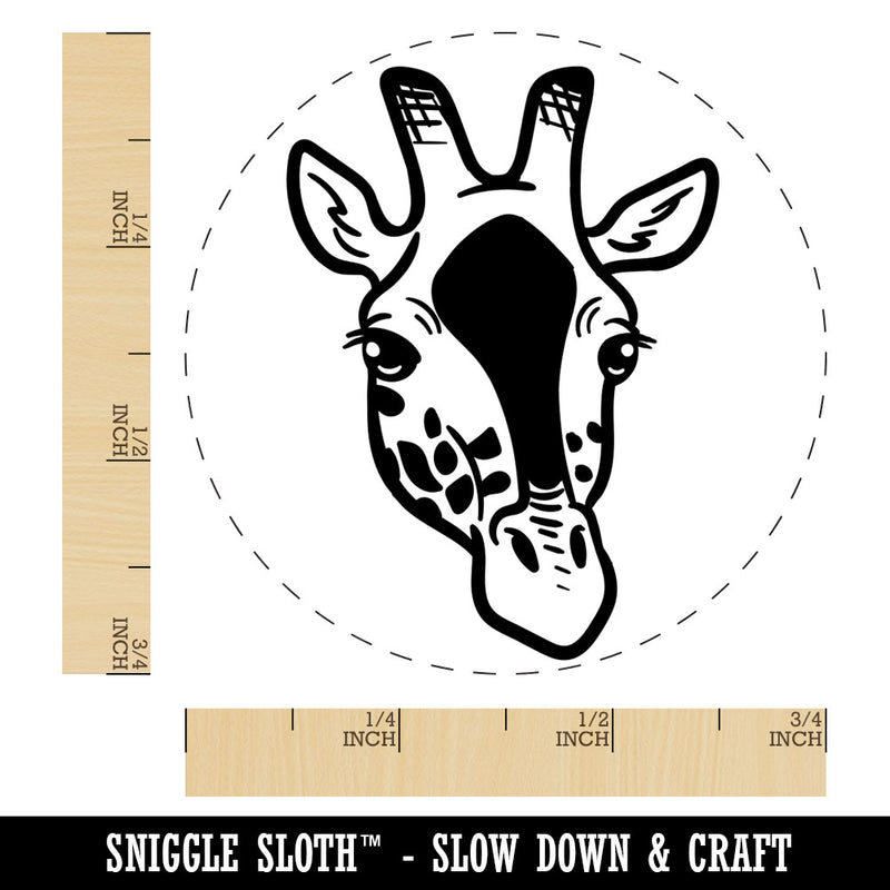 African Giraffe Head Rubber Stamp for Stamping Crafting Planners