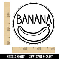 Banana Text with Image Flavor Scent Rubber Stamp for Stamping Crafting Planners