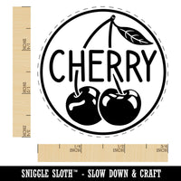 Cherry Image with Text Flavor Scent Rubber Stamp for Stamping Crafting Planners