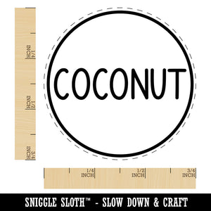 Coconut Flavor Scent Rounded Text Rubber Stamp for Stamping Crafting Planners