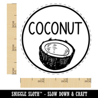 Coconut Text with Image Flavor Scent Rubber Stamp for Stamping Crafting Planners