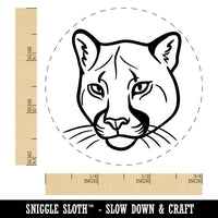 Cougar Head Mountain Lion Rubber Stamp for Stamping Crafting Planners