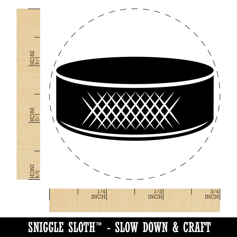 Detailed Ice Hockey Puck Sport Rubber Stamp for Stamping Crafting Planners
