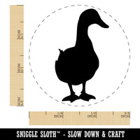 Duck From the Front Silhouette Rubber Stamp for Stamping Crafting Planners