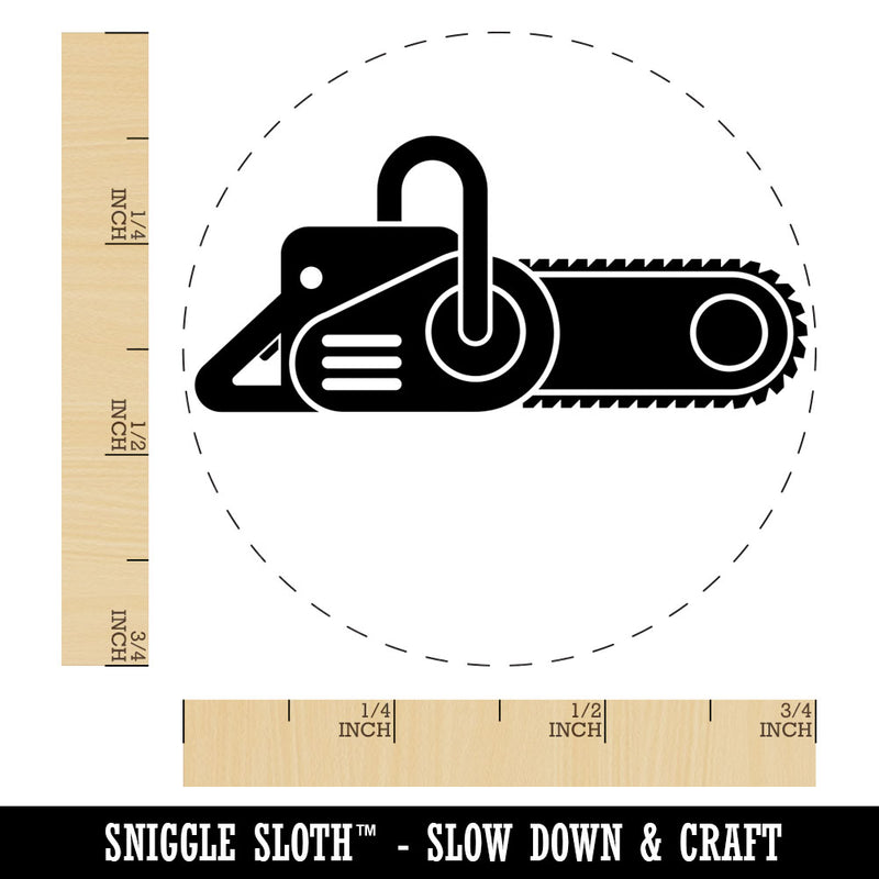 Gas Powered Chainsaw Rubber Stamp for Stamping Crafting Planners