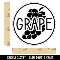 Grape Text with Image Flavor Scent Rubber Stamp for Stamping Crafting Planners