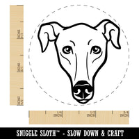 Greyhound Dog Head Rubber Stamp for Stamping Crafting Planners