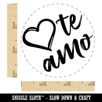 I Love You in Spanish Te Amo Heart Rubber Stamp for Stamping Crafting Planners