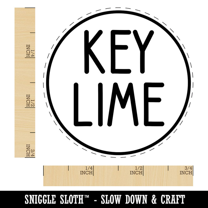 Key Lime Flavor Scent Rounded Text Pie Rubber Stamp for Stamping Crafting Planners