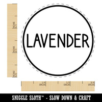 Lavender Flavor Scent Rounded Text Herb Flower Rubber Stamp for Stamping Crafting Planners