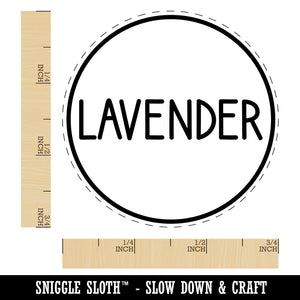 Lavender Flavor Scent Rounded Text Herb Flower Rubber Stamp for Stamping Crafting Planners