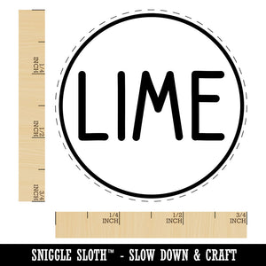 Lime Flavor Scent Rounded Text Rubber Stamp for Stamping Crafting Planners