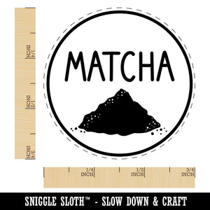 Matcha Text with Image Flavor Scent Green Tea Rubber Stamp for Stamping Crafting Planners