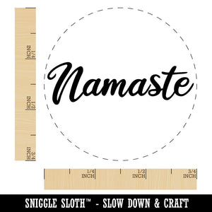 Namaste Script Font Rubber Stamp for Stamping Crafting Planners