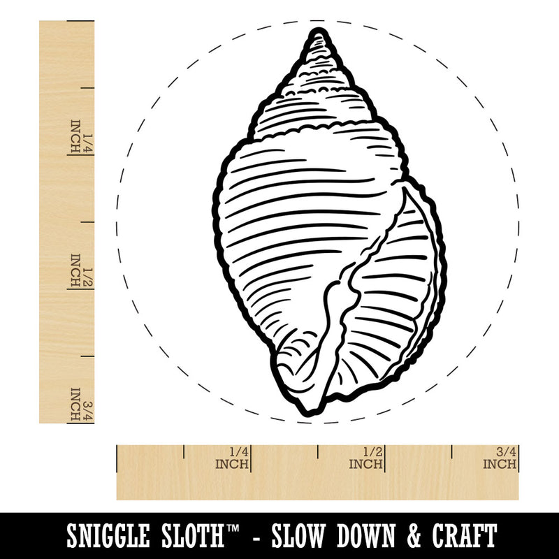 Nutmeg Shell Seashell Beach Rubber Stamp for Stamping Crafting Planners