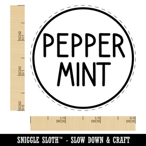 Peppermint Flavor Scent Rounded Text Rubber Stamp for Stamping Crafting Planners