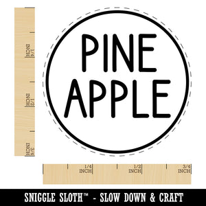 Pineapple Flavor Scent Rounded Text Rubber Stamp for Stamping Crafting Planners