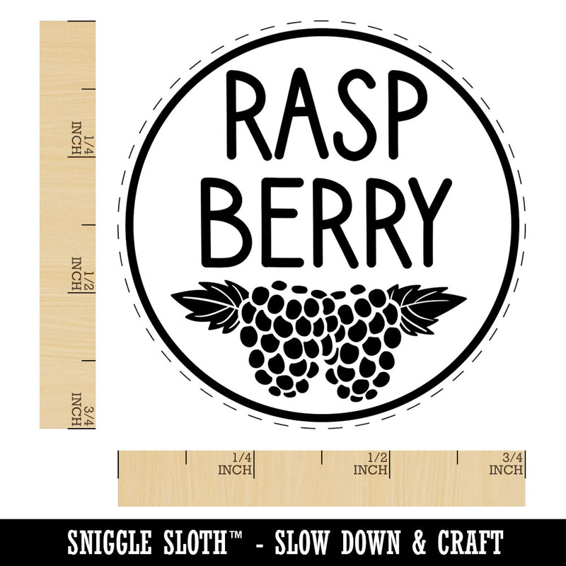 Raspberry Text with Image Flavor Scent Rubber Stamp for Stamping Crafting Planners