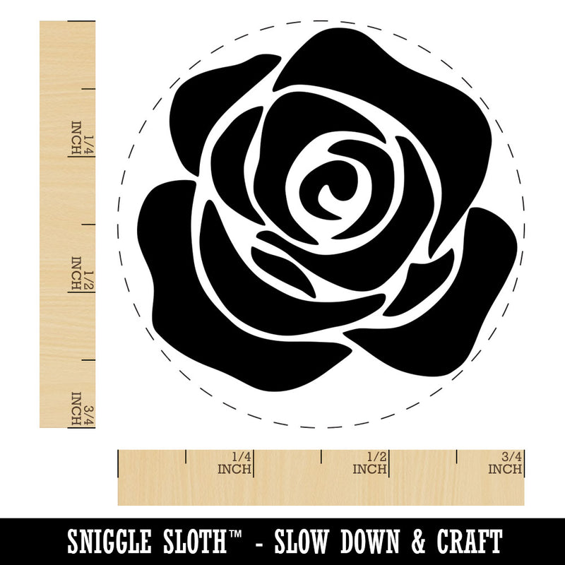 Rose Flower Solid Rubber Stamp for Stamping Crafting Planners
