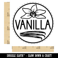 Vanilla Text with Image Flavor Scent Rubber Stamp for Stamping Crafting Planners