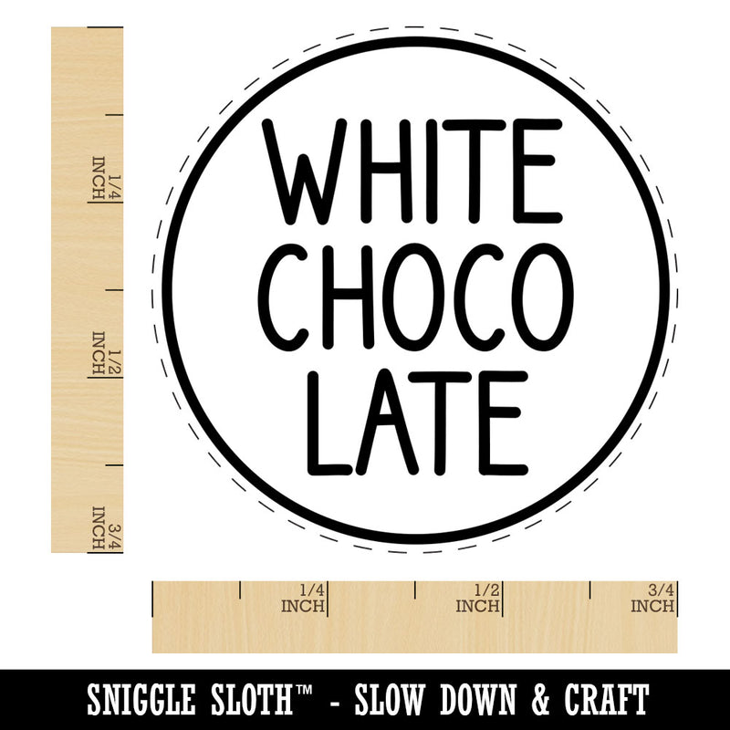 White Chocolate Flavor Scent Rounded Text Rubber Stamp for Stamping Crafting Planners