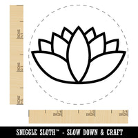 Yoga Lotus Flower Outline Rubber Stamp for Stamping Crafting Planners