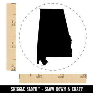 Alabama State Silhouette Rubber Stamp for Stamping Crafting Planners