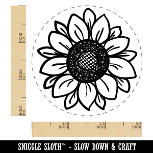 Cute Sunflower Doodle Rubber Stamp for Stamping Crafting Planners