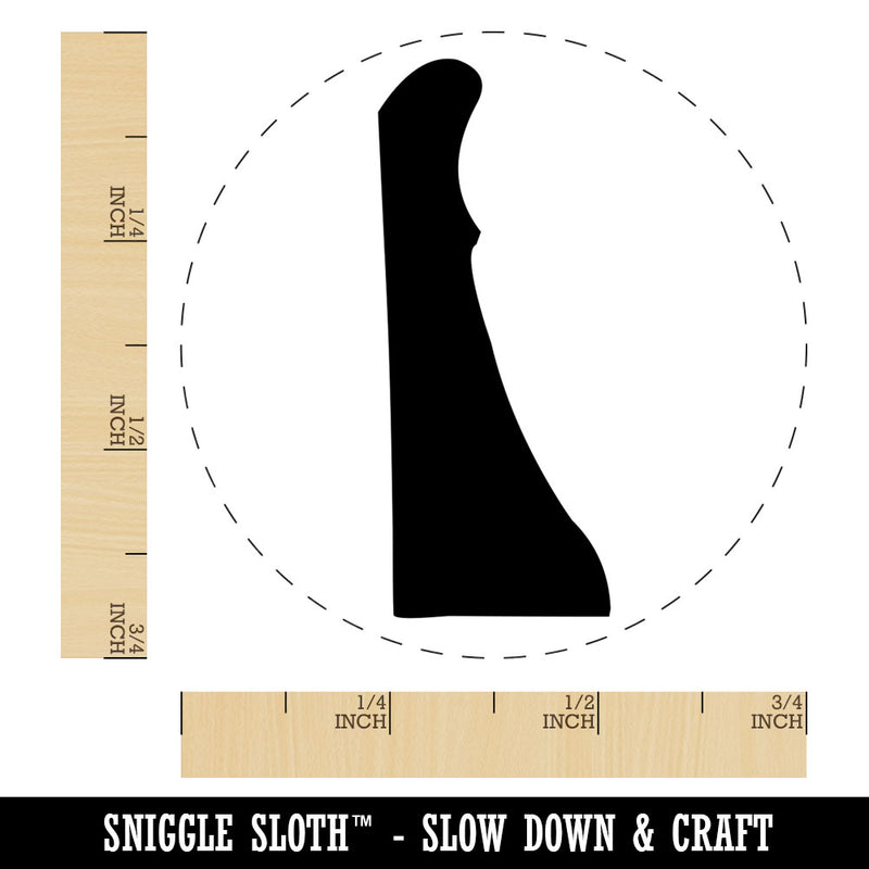 Delaware State Silhouette Rubber Stamp for Stamping Crafting Planners