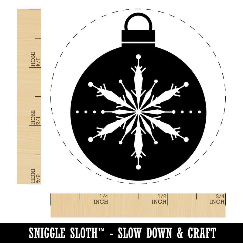 Holiday Ornament Snowflake Rubber Stamp for Stamping Crafting Planners