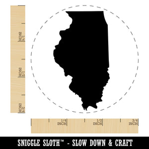 Illinois State Silhouette Rubber Stamp for Stamping Crafting Planners