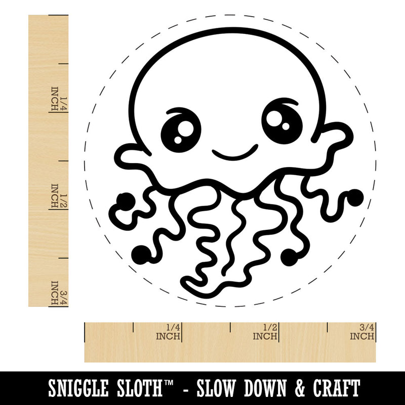 Kawaii Jellyfish Rubber Stamp for Stamping Crafting Planners