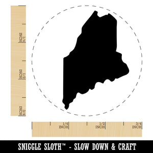 Maine State Silhouette Rubber Stamp for Stamping Crafting Planners