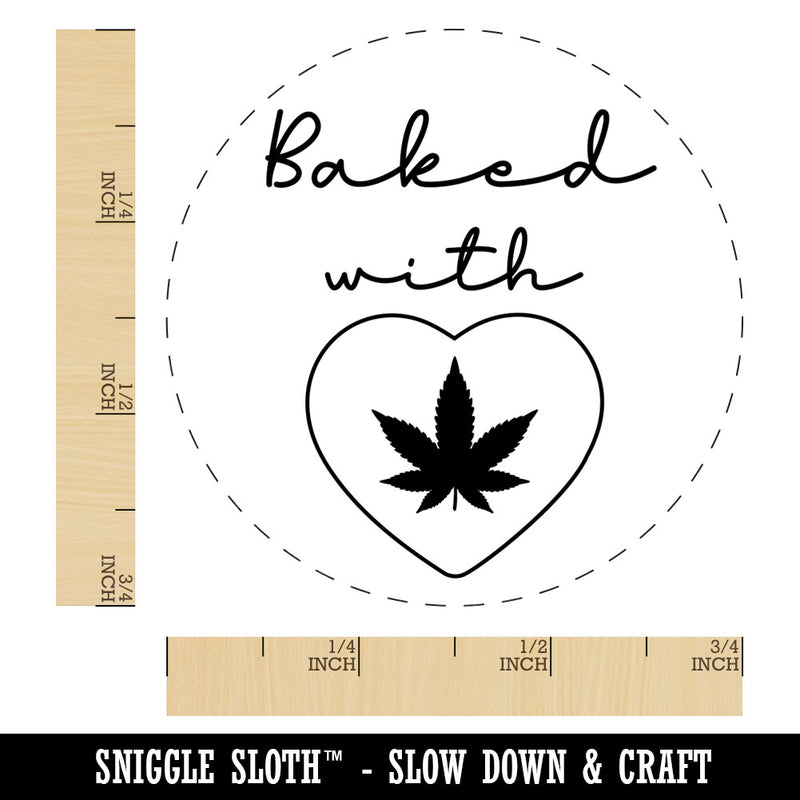 Marijuana Baked with Love Elegant Rubber Stamp for Stamping Crafting Planners