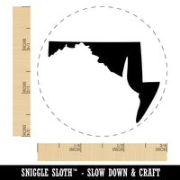 Maryland State Silhouette Rubber Stamp for Stamping Crafting Planners