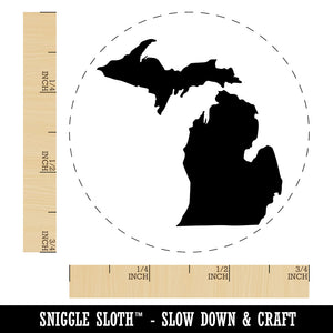 Michigan State Silhouette Rubber Stamp for Stamping Crafting Planners