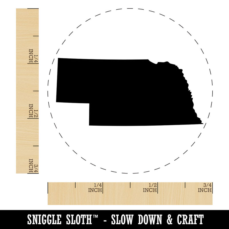 Nebraska State Silhouette Rubber Stamp for Stamping Crafting Planners