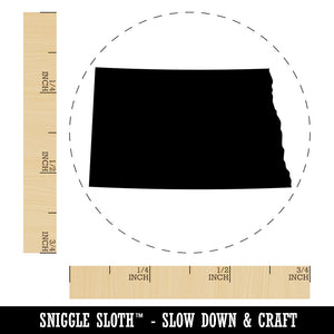 North Dakota State Silhouette Rubber Stamp for Stamping Crafting Planners