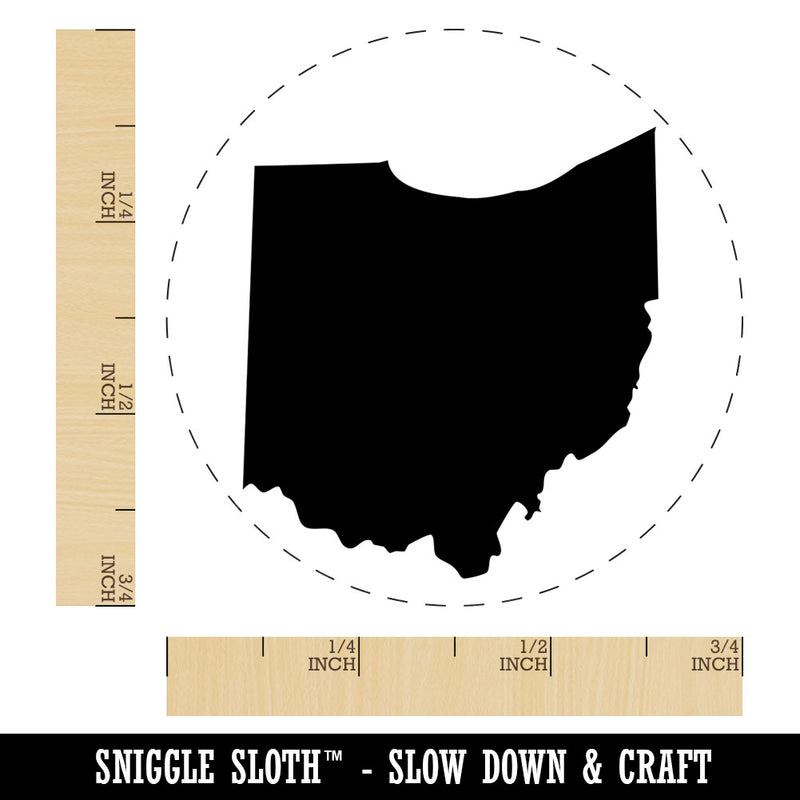 Ohio State Silhouette Rubber Stamp for Stamping Crafting Planners