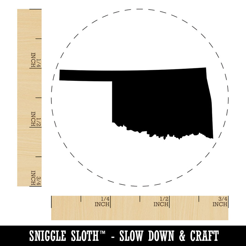 Oklahoma State Silhouette Rubber Stamp for Stamping Crafting Planners